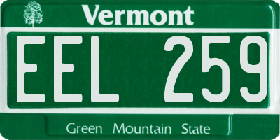 VT license plate EEL259