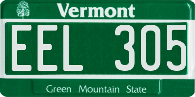 VT license plate EEL305