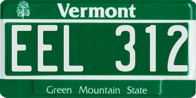 VT license plate EEL312