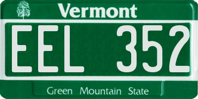 VT license plate EEL352