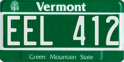 VT license plate EEL412