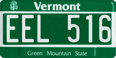 VT license plate EEL516
