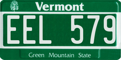 VT license plate EEL579