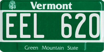 VT license plate EEL620
