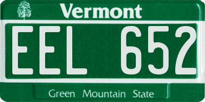 VT license plate EEL652