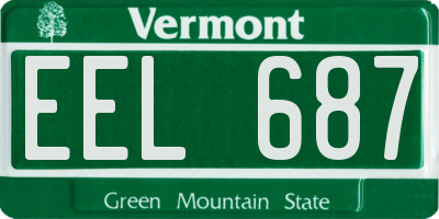 VT license plate EEL687