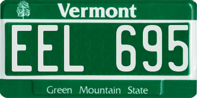 VT license plate EEL695