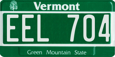 VT license plate EEL704
