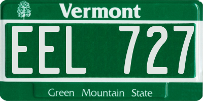 VT license plate EEL727