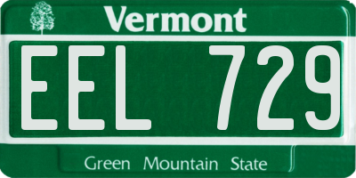 VT license plate EEL729