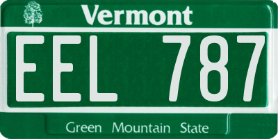 VT license plate EEL787