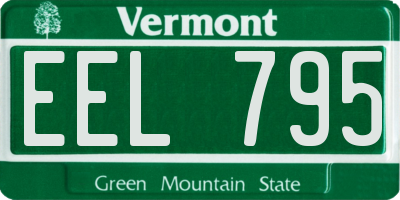 VT license plate EEL795