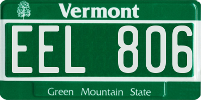 VT license plate EEL806