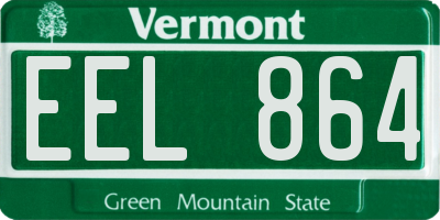 VT license plate EEL864