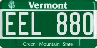 VT license plate EEL880