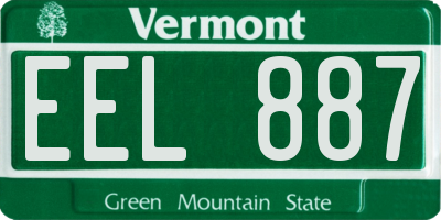 VT license plate EEL887