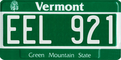 VT license plate EEL921