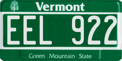 VT license plate EEL922