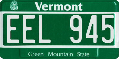 VT license plate EEL945