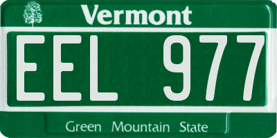 VT license plate EEL977