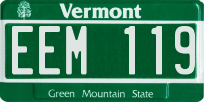 VT license plate EEM119