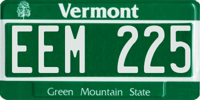 VT license plate EEM225