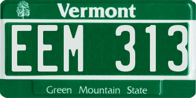 VT license plate EEM313