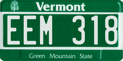 VT license plate EEM318