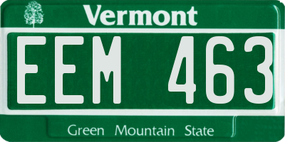 VT license plate EEM463
