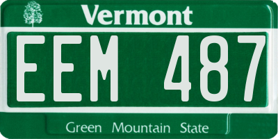 VT license plate EEM487