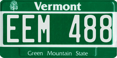 VT license plate EEM488