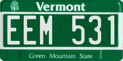 VT license plate EEM531