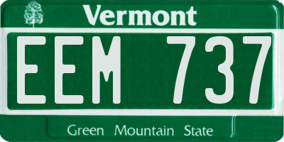 VT license plate EEM737
