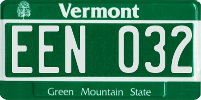 VT license plate EEN032