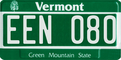 VT license plate EEN080