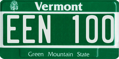 VT license plate EEN100