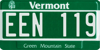 VT license plate EEN119
