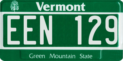 VT license plate EEN129