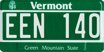 VT license plate EEN140