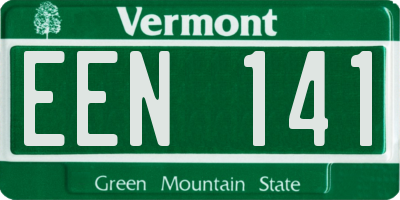 VT license plate EEN141