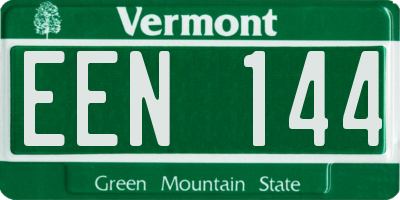 VT license plate EEN144