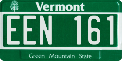 VT license plate EEN161