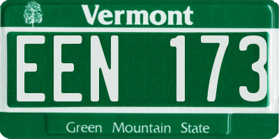 VT license plate EEN173