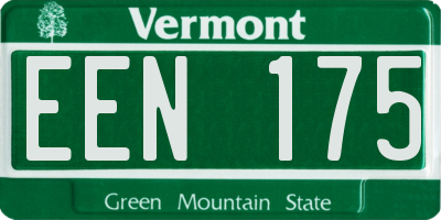 VT license plate EEN175