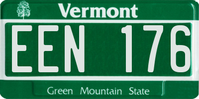 VT license plate EEN176