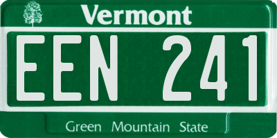VT license plate EEN241