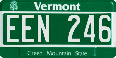 VT license plate EEN246