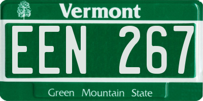 VT license plate EEN267