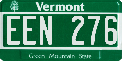 VT license plate EEN276