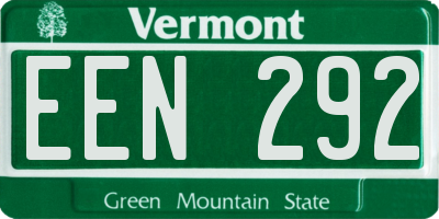 VT license plate EEN292